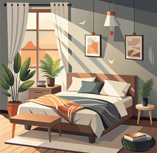 illustration-of-a-bedroom